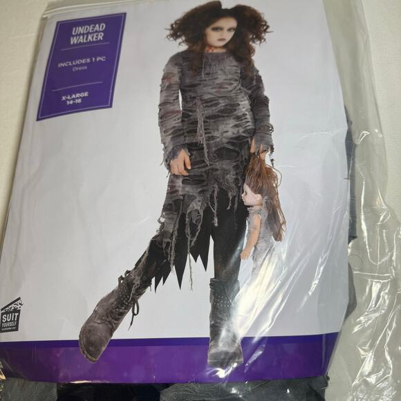 Undead Walker Costume - Kids X-large 14-16 - Picture 5 of 7